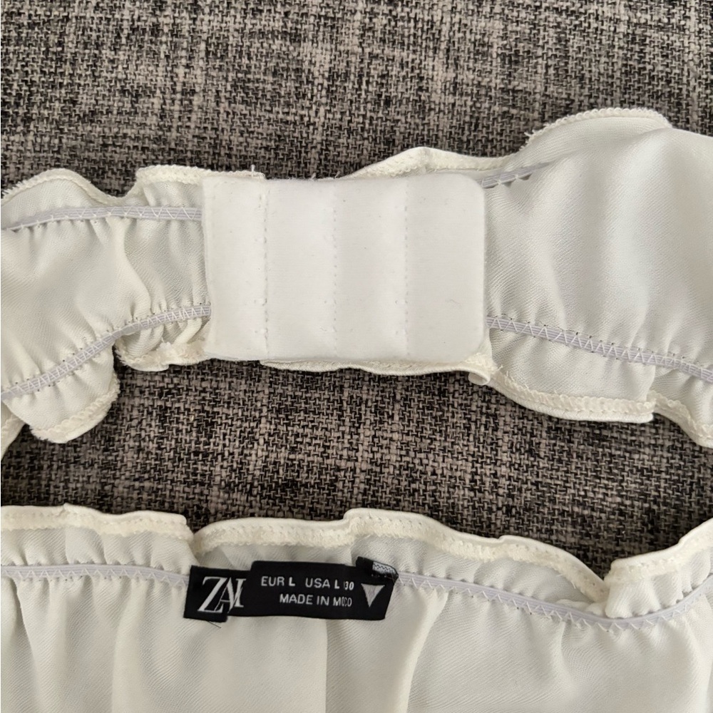 Zara Cream Ruffled Top - Picture 7 of 8